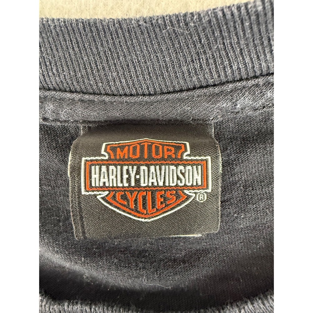 HARLEY DAVIDSON Long Sleeve Crew Neck Men's Large Motorcycles Spell Out‎ Sleeves - Picture 5 of 8